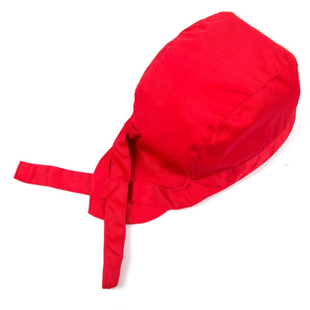 sombrero de Chefs de cocina Catering tapa del cráneo Gorro con lazo turbante Hotel restaurante cafetería panadería gorros para cocinar: F