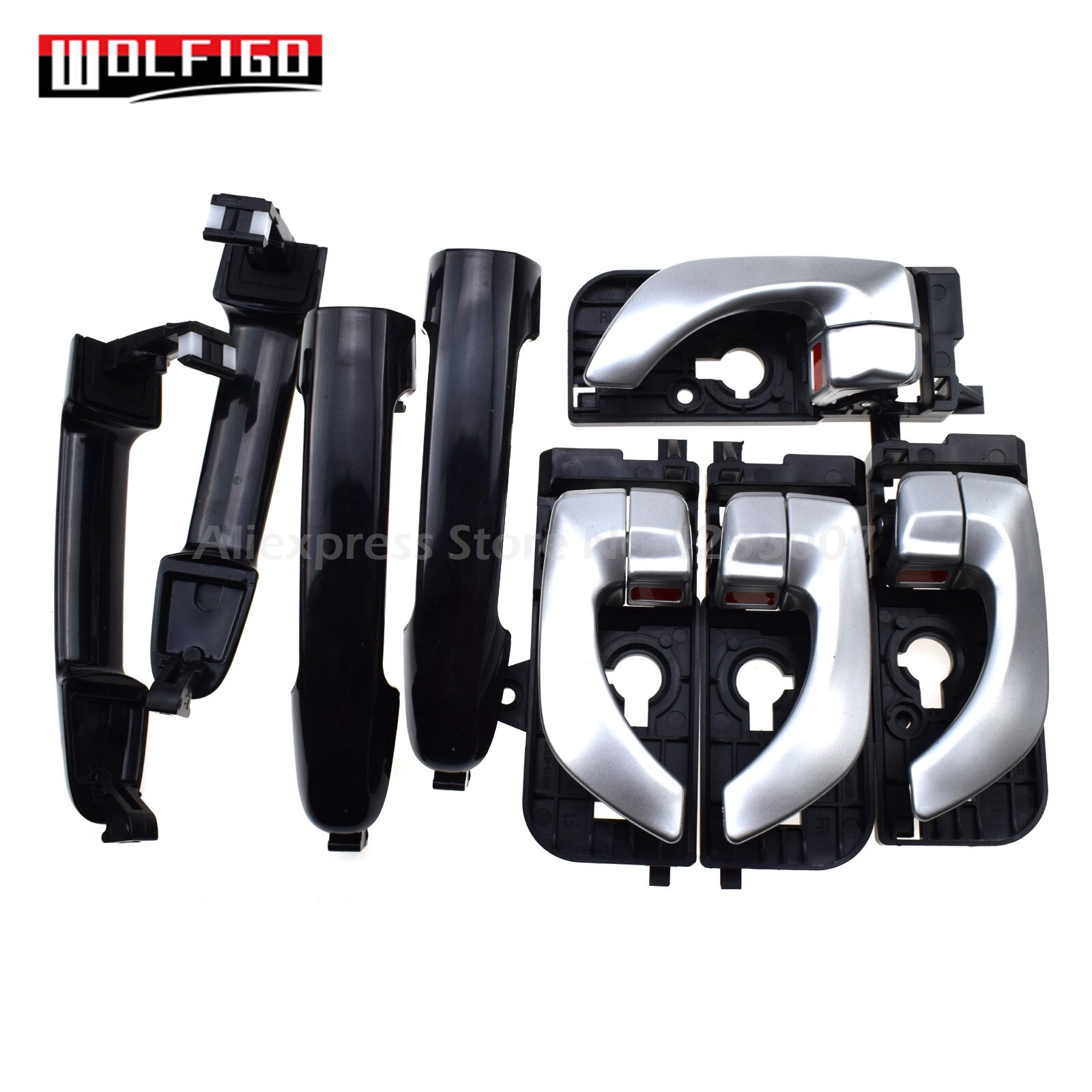 WOLFIGO Outside Inside Door Handles Front Rear Left Right For Hyundai Sonata 2005 83620-3K020,82610-3K020,826513K000