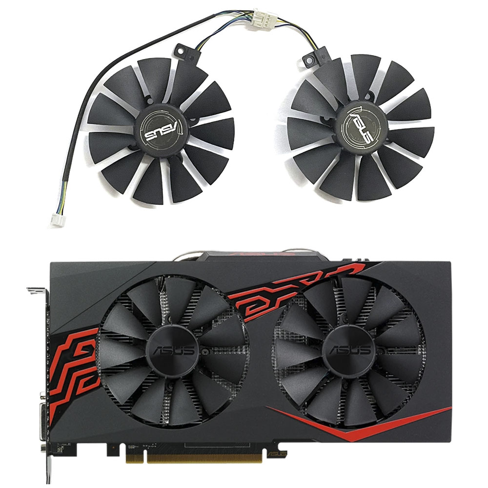T129215BU PLD09210S12HH FDC10U12S9-C RX580 Fan for Arez Asus Radeon RX 470 4Gb Mining 570 580 Expedition OC Graphics Cooling Fan