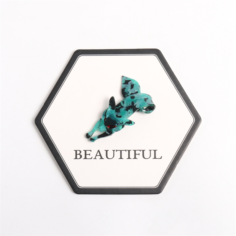 NYN 16 Colors Funny Acrylic Fox Brooches for Women Men Girls Kids Most Popular Animal Party Birthday Year Jewelry: NYNb035-8