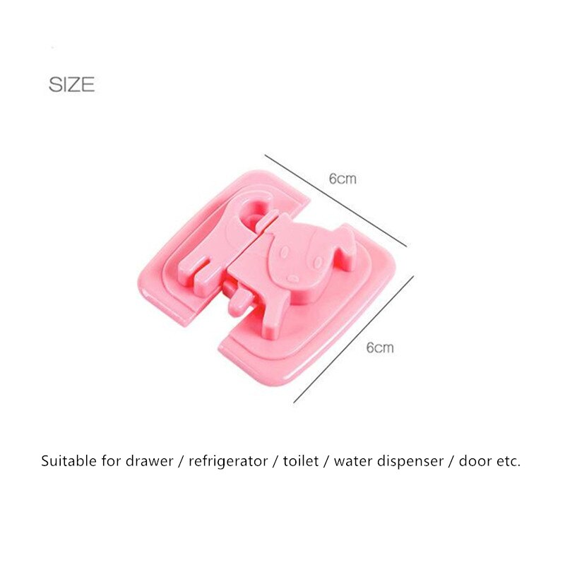 Verrou d&#39;armoire de sécurité pour bébé, en forme de dessin animé, soins pour bébé, produits pour serrure de porte de réfrigérateur
