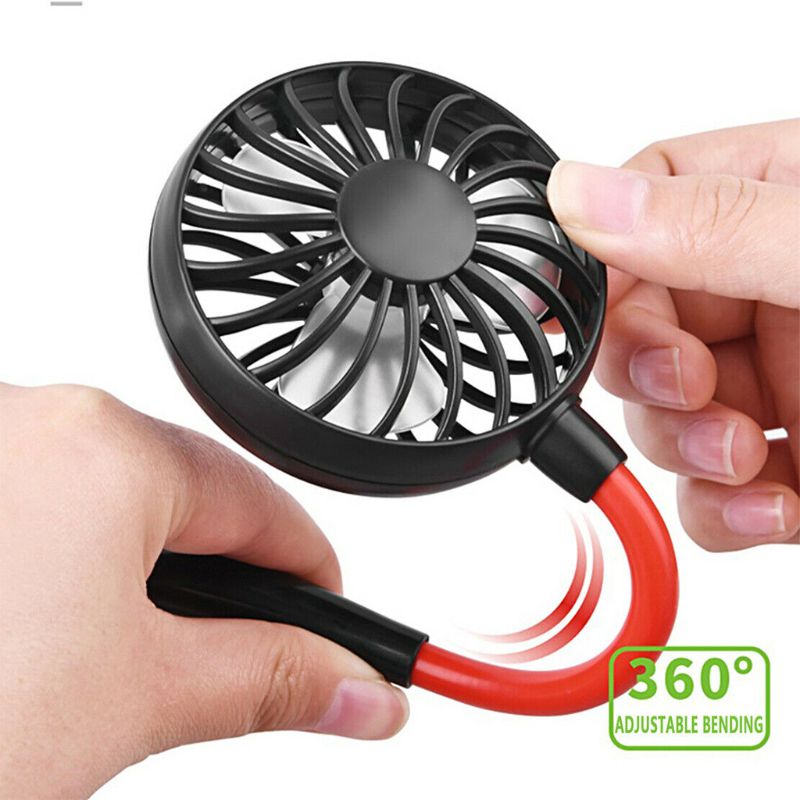 Hände-freies Nacken Band Hände-Freies Hängen USB Aufladbare Dual Fan Mini Luftkühler Sommer Tragbare