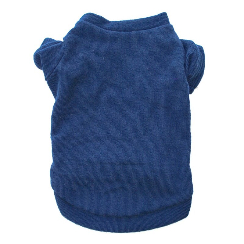 T-Shirt pour animal de compagnie, T-Shirt pour petit chiot, Chihuahua, chiot, chat, Teddy, vêtement de printemps: Dark Blue / S