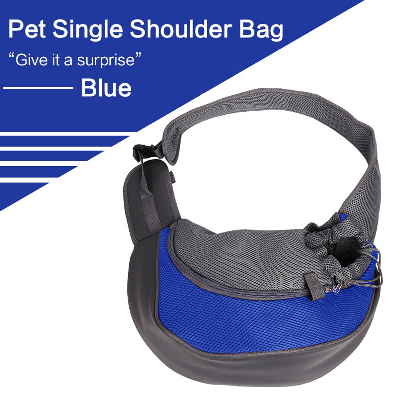 Backpack Carrier for Dogs Chihuahua Handbags Puppy Dogs Bag Carrying Pet Single Shoulder Bag Breathable Mesh Pet Carrier Dog Cat: Blue / 22 x 24 x 31 cm