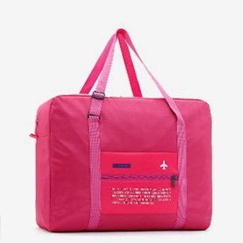 Bolsa de gimnasio plegable para hombre y mujer, bolso deportivo resistente al agua, Terylene, gran capacidad, mochila de viaje para deportes al aire libre: Rojo
