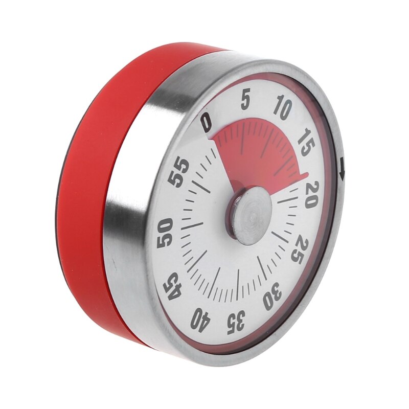 Stainless Steel Magnets Fridge Kitchen Timer Clock Mechanical Reminder Sport #20/24W