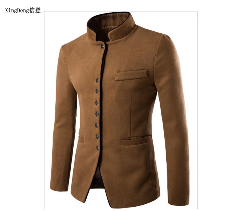 XingDeng Herbst männer Chinesische anzüge jacken Blazer Für Blazer schlank passen baumwolle oben Mantel Kostüm Homme kleidung