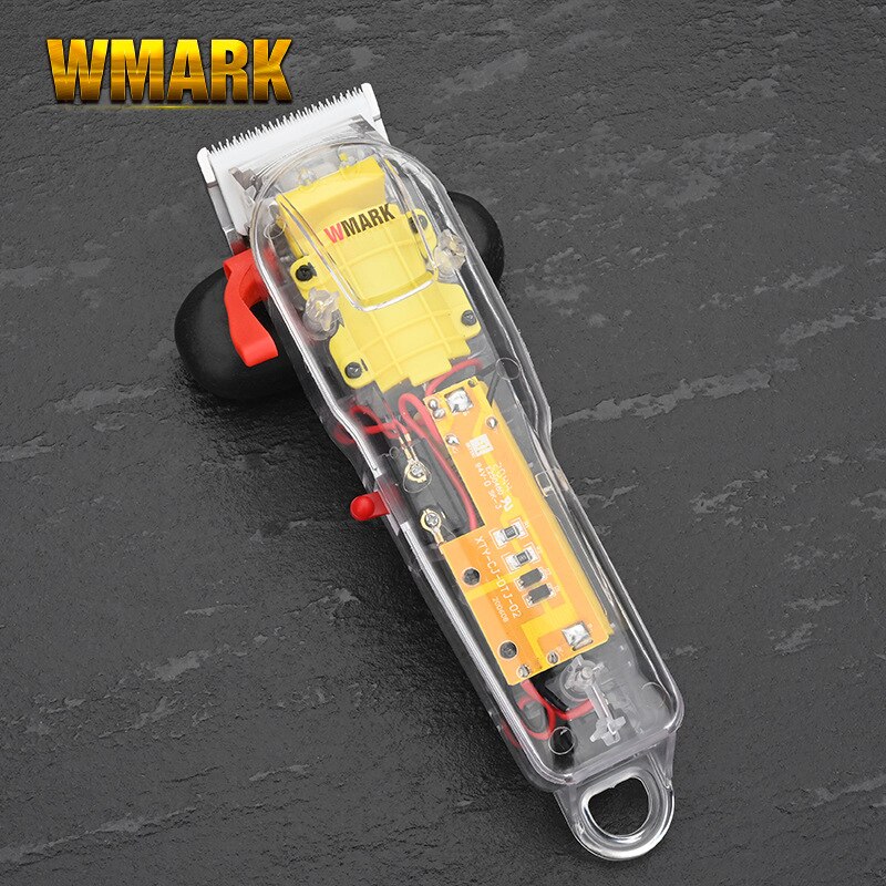 WMARK NG-108 Fully Transparent Body Strong Power Rechargeable Hair Clipper Hair Salon Clipper