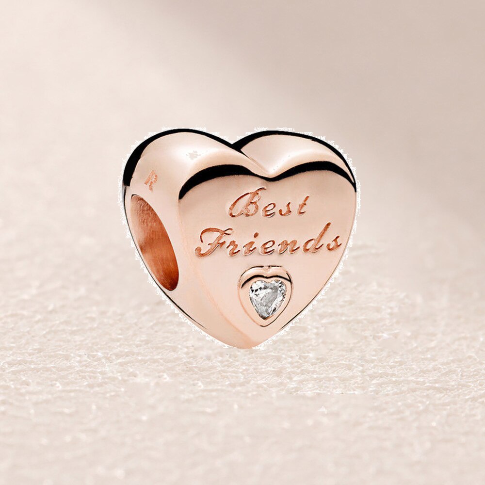 Fahmi Popular 100% 925 Sterling Silver Rose Gold Charm Beads22 Original Jewellery For Women Party Wedding: 781727CZ