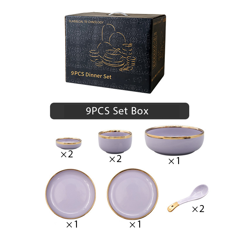 Dinnerware Set Porcelain Plates for Food Dinner Set Dishes Salad Soup Bowl Ceramic Plates and Bowls Set Tableware Set Spoon