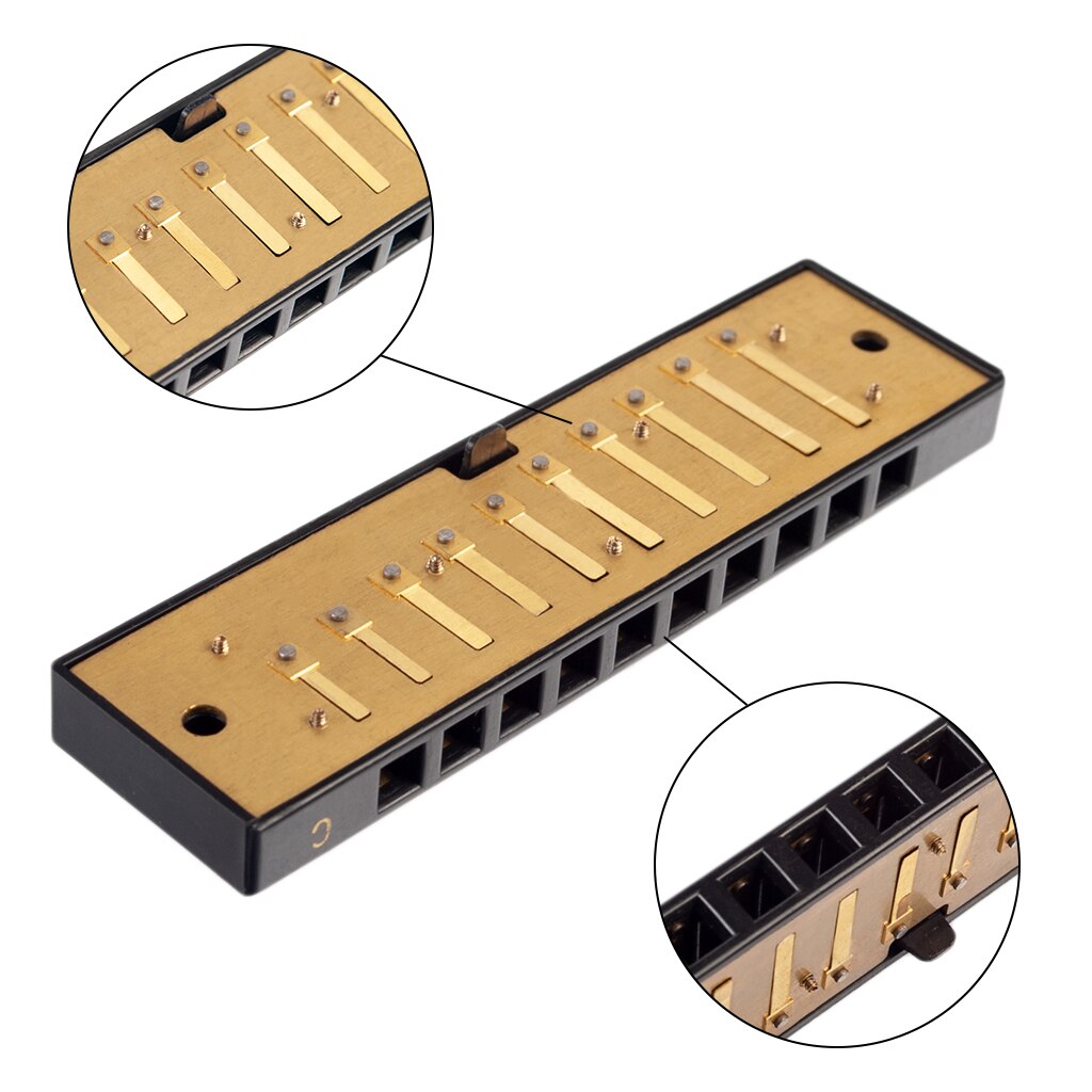Harmonica Assembly Kit 10-holes Mouth Organ Harmonica Comb Plate Reeds DIY Key of C