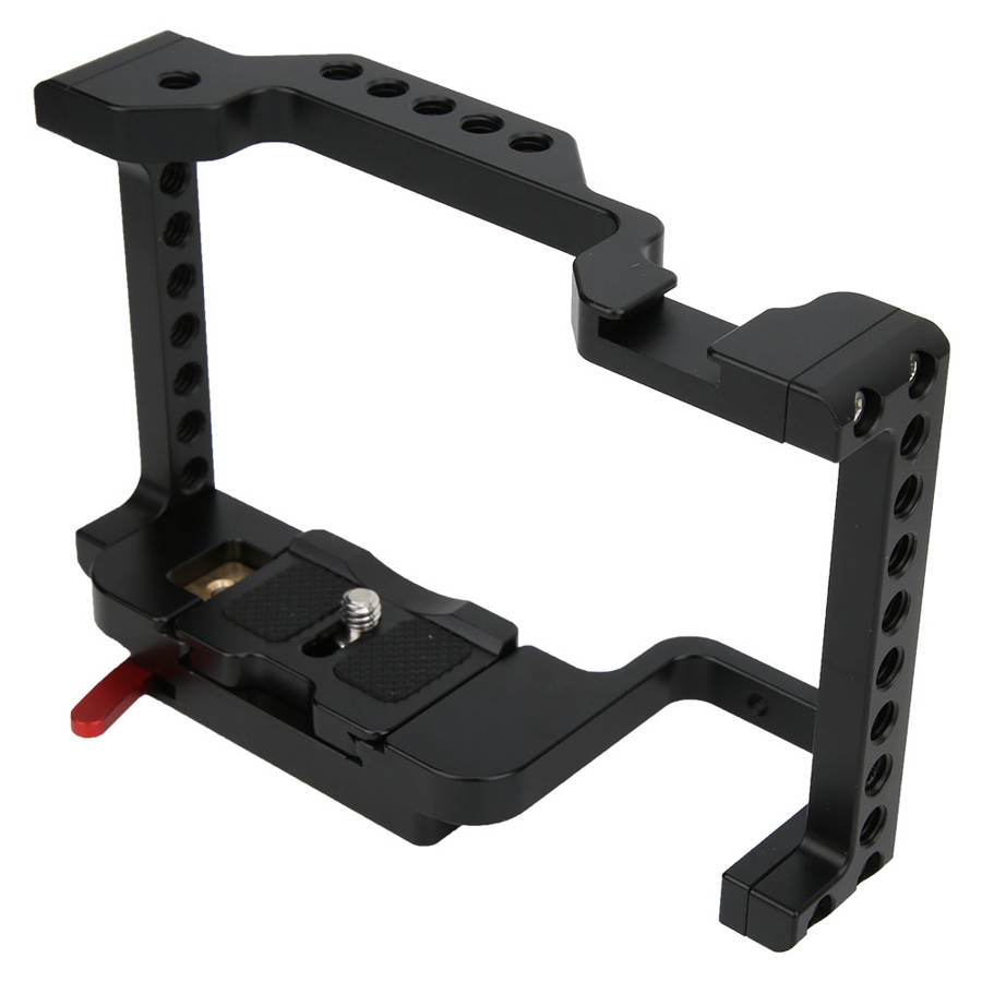 Fazer cinema Camera Rig Gaiola 1/4 "3/8" Para A6400 A6500 Flash Da Câmera Do Monitor