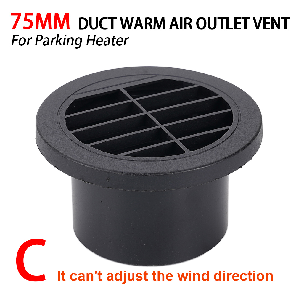 75Mm Standkachel Ventilatie Buis Stuurapparaat voor Auto Vrachtwagen Van Camper Air Diesel Heater Warme Air Vent Outlet draaibaar