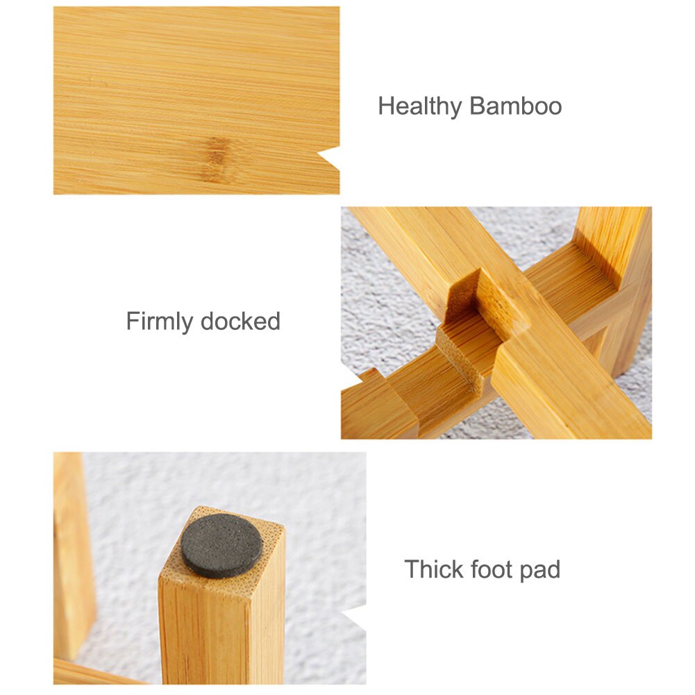 Portable Wooden Planter Pot Holder Strong Free Standing Bonsai Holder House Balcony Garden Office Display Plant Stand Shelf