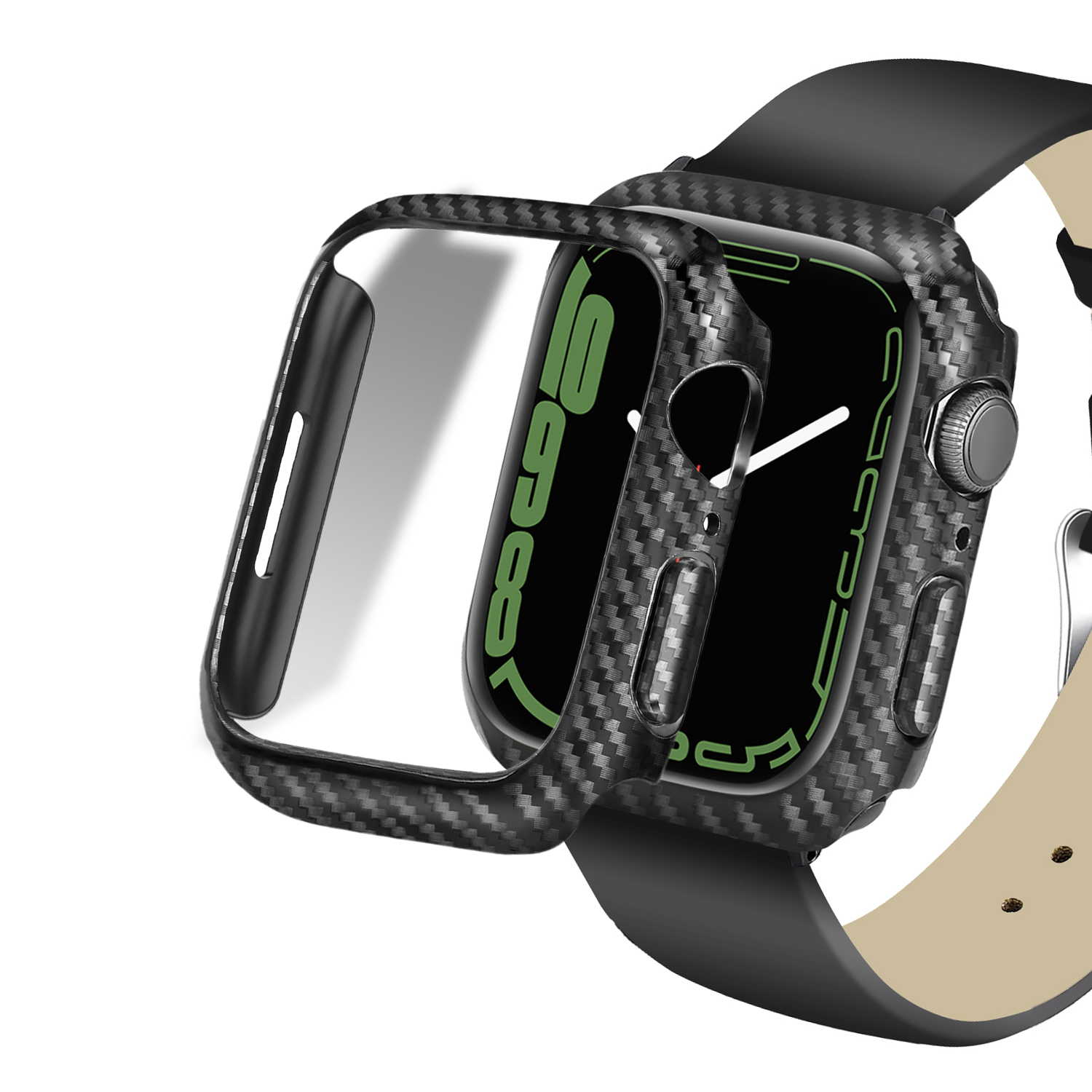 Cover Case Voor Apple Watch Serie 6 Se 5 4 3 44Mm/40Mm Iwatch 42Mm 38Mm beschermende Frame Carbon Cover Apple Watch Accessoires