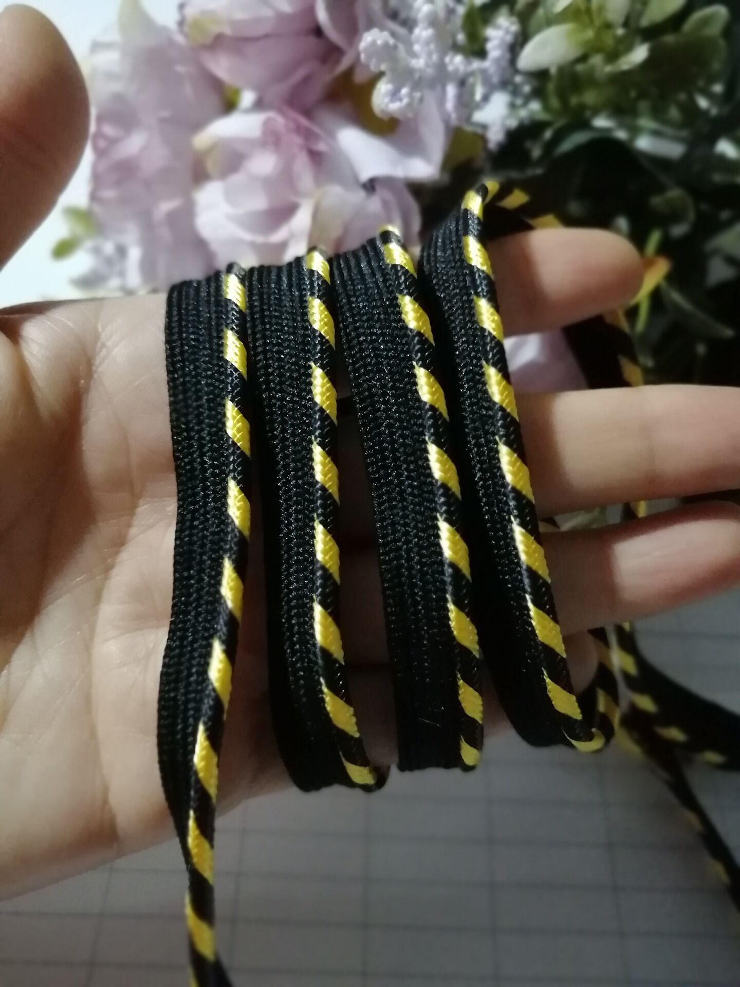 Gold Black Glittery Shiny Ombre Braided Piping Lip Cord Trim Pillow Cushion Trim Upholstery Edging Trim Cloth Sewing Supplies