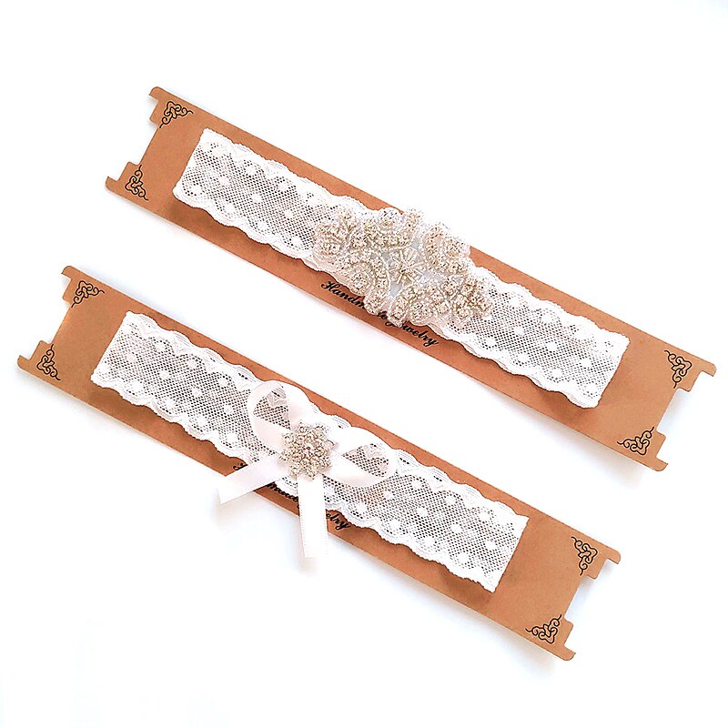 2pcs/set Wedding Garters Lace Embroidery Floral Sexy Garters For Women/Bride Thigh Ring Bridal Elastic Leg Garter