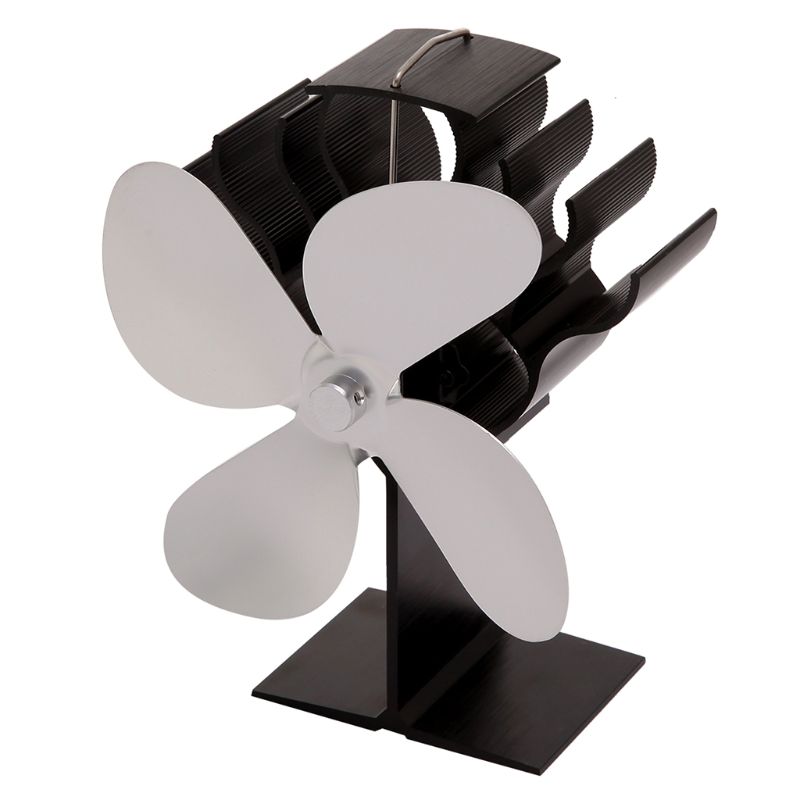 Ecofan de ahorro de circulación por calor, ventilador de estufa de chimenea de 4 aspas, para registro de madera