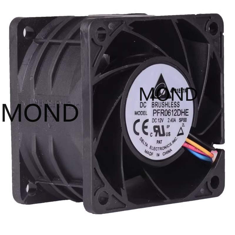 PFR0612DHE Delta Koelventilator DC12V 2.40A 6 CM 6038 60*60*38mm Hoge snelheid Gewelddadige CPU Server Koeler Fan Originele