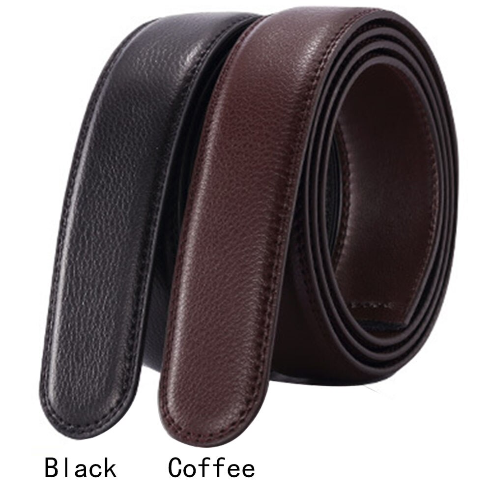 Automatic Ribbon Without Buckle Men's Belt Leather Vintage Headless Waist Strap Luxury Durable Business 14 Lines