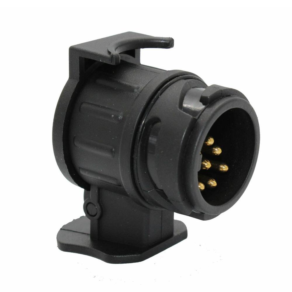 Car Trailer Truck 13 Pin To 7 Pin Plug Adapter Converter Tow Bar Socket Converter Black Auto Accessories