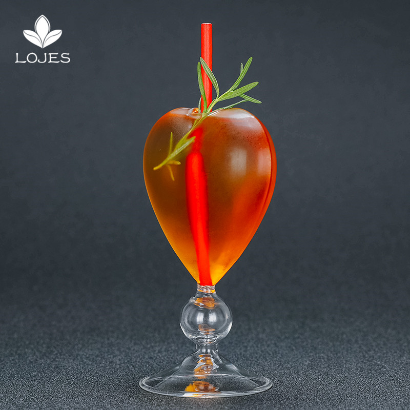 Vaso de Martini inclinado Scrub Cocktail copa de vidrio sin plomo tazas de burbuja increíble hermosa en forma de corazón