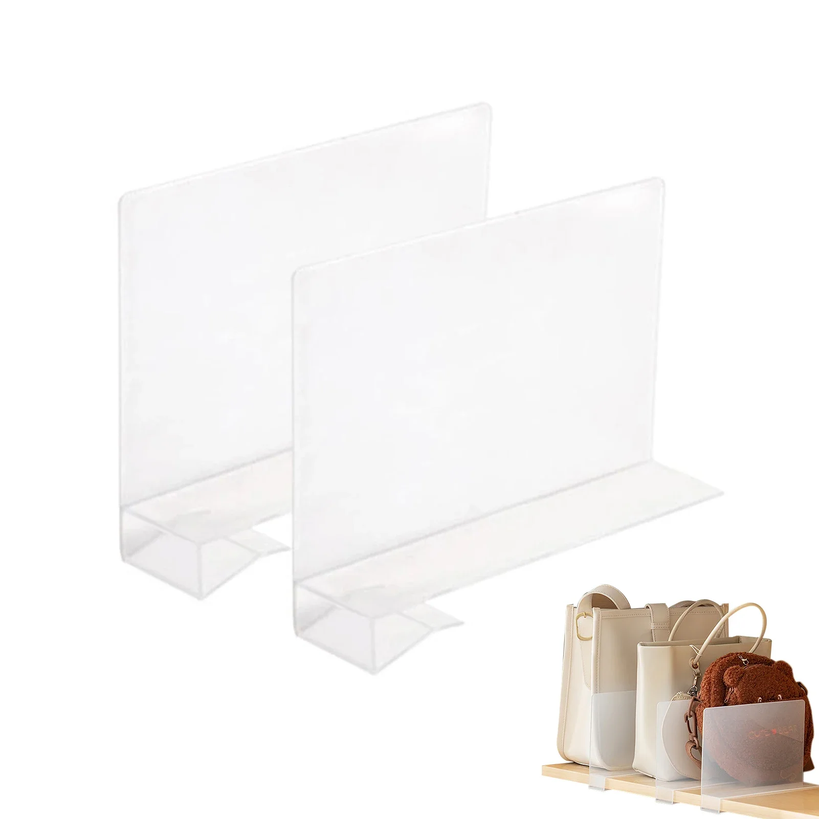 Diviseurs de Classification réglables, organisateur d'armoire, étagère de Division transparente pour livres, sacs à vêtements, canettes, étagères pour articles divers