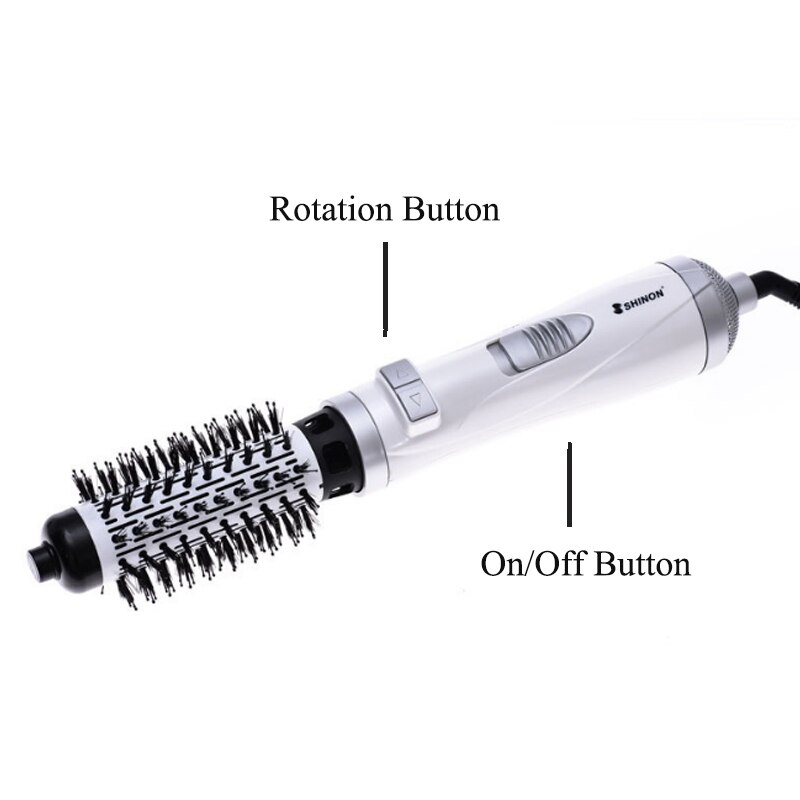 Chjpro – brosse sèche-cheveux électrique professionnelle, 900W, 360 rotations, 220V, peigne, lisseur