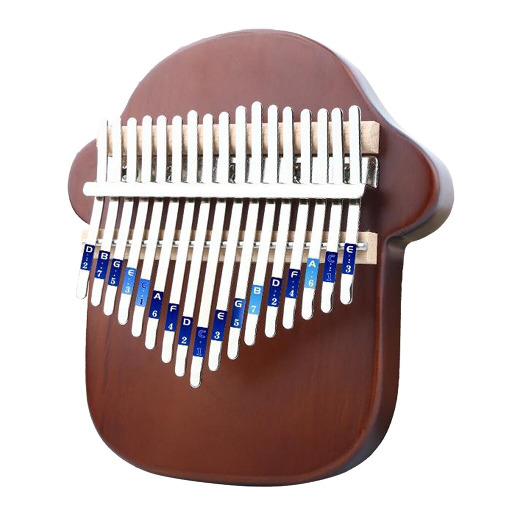 17 Toetsen Kalimba Vinger Musical Draagbare Duim Piano Mbira Instrument Duim Harp Piano Paddestoel Gecko Kalimba: Brown Mushroom