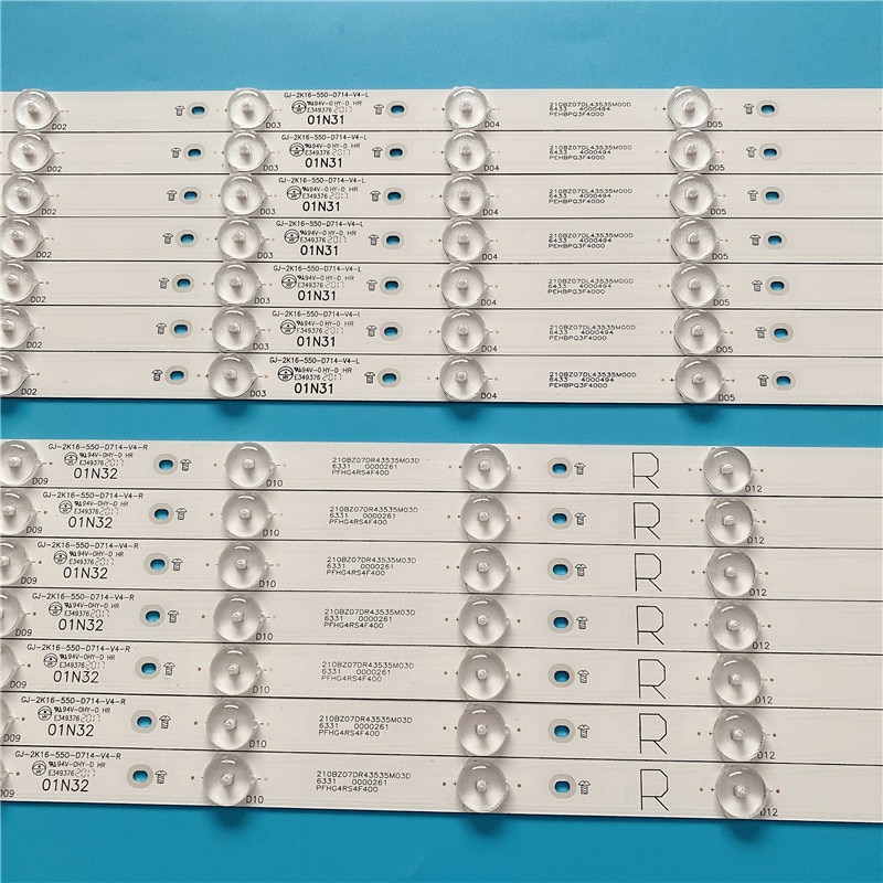 Podświetlenie LED dla 55PUS6501/12 55PUS6551/12 55PUS6561 55PUS6581 TPT550U2 GJ-2K16-550-D714-V4-L R LBM550M0701-KY-4 0 (R) (L)