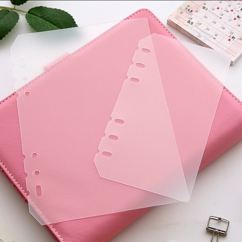 2pcs A5/A6 Transparent Notebook Divider Simple Spiral Notebook Planner Inner Index Divider DIY Accessory School Supplies