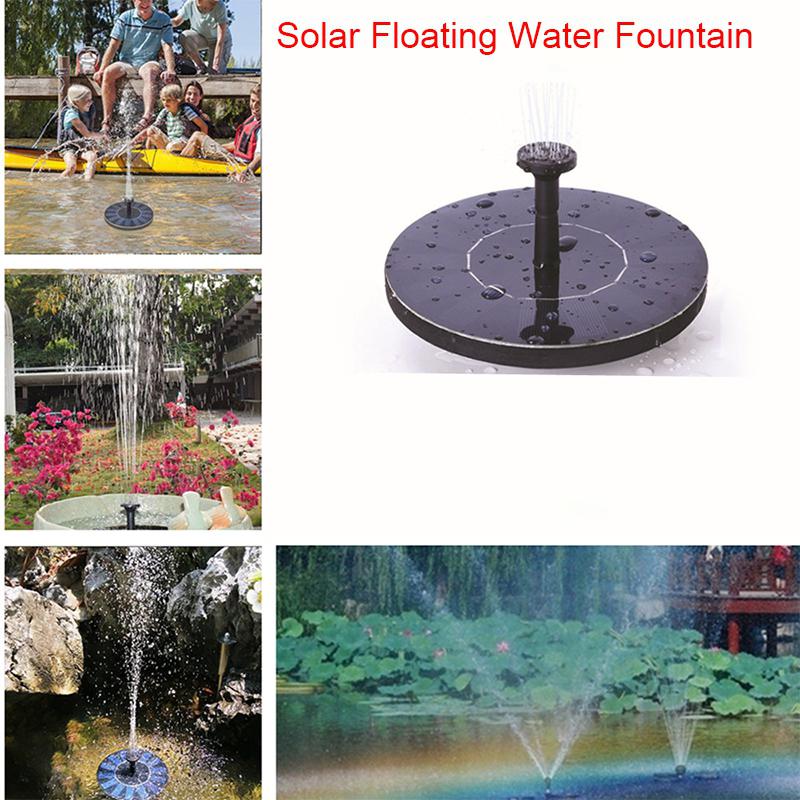 Mini solfontæne sol vand springvand have pool dam udendørs solpanel have dekoration 13.5/16cm