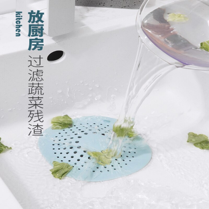 attrape cheveux douche,Bouchon collecteur de cheveux, filtre de cuisine domestique, Anti-colmatage universel, douche, salle de bain, 3 pièces