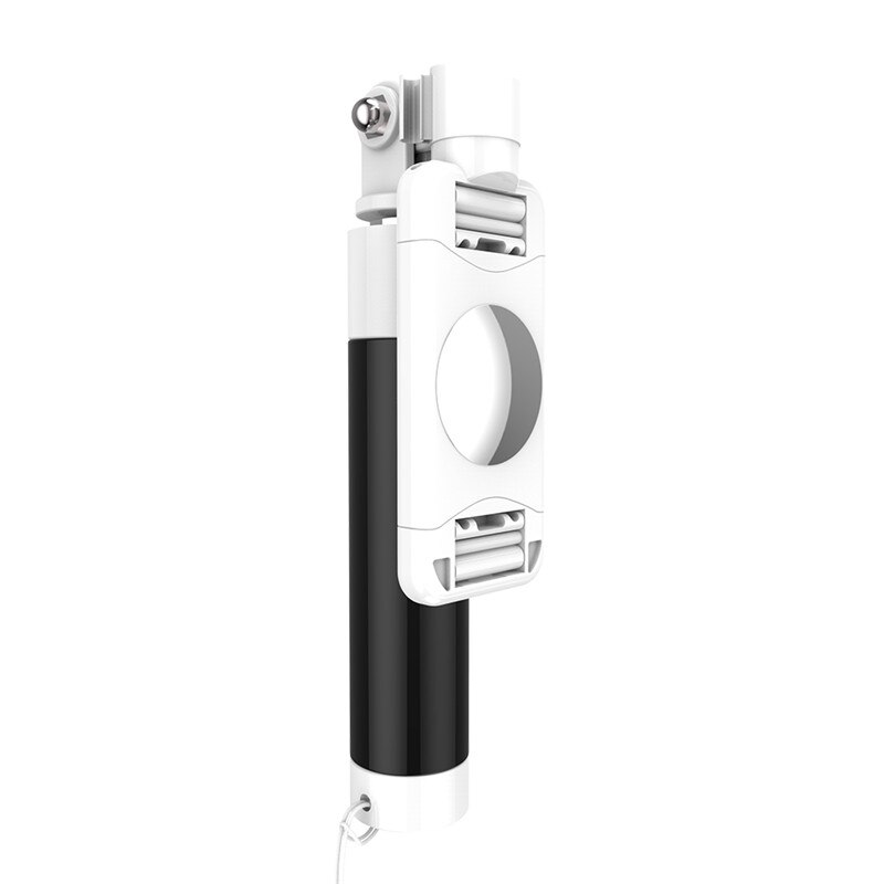 RAXFLY Wired Selfie Stick Voor iPhone 6 6 s Plus 5 s SE Opvouwbare Statief Spiegel Selfie Stick Voor Samsung huawei Android Mobiele Telefoon: Black