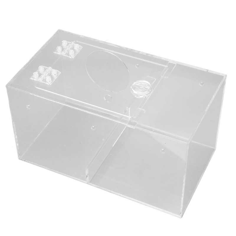 Bird Nesting Box Safe Easy To Install Stable Acrylic Bird Breeding Box with Standing Pole Padding for Lovebirds for All Seasons