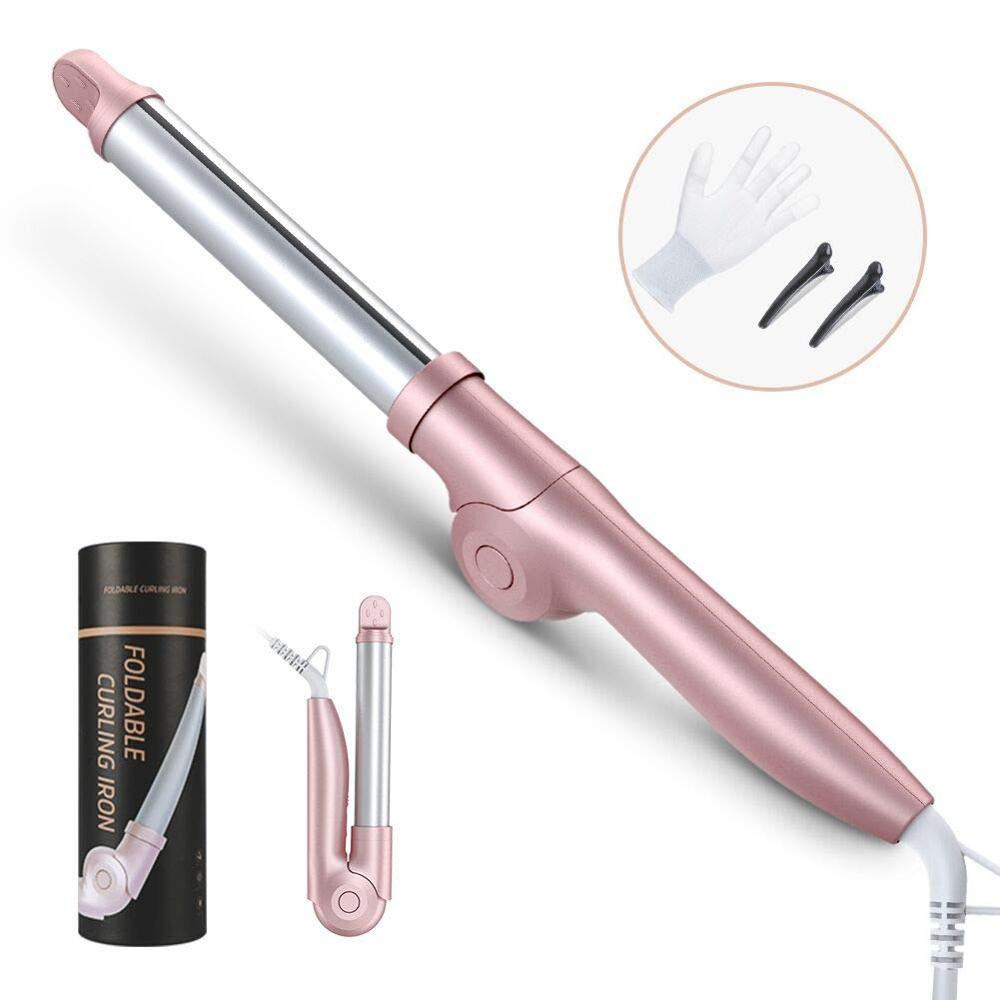 Hair Curling Iron Electric Multifunctional Hair Curler Styler Hair Waver Styling Tools Beauty Rotating Heating Hair: Rose Gold / UK