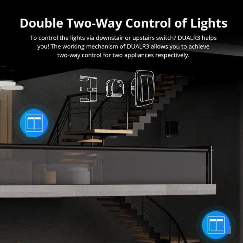 Sonoff dual  r3 2 -fach doppelrelaismodul diy wlan-smart-schalter stromzähler smart-home-steuerung über ewelink alexa google home