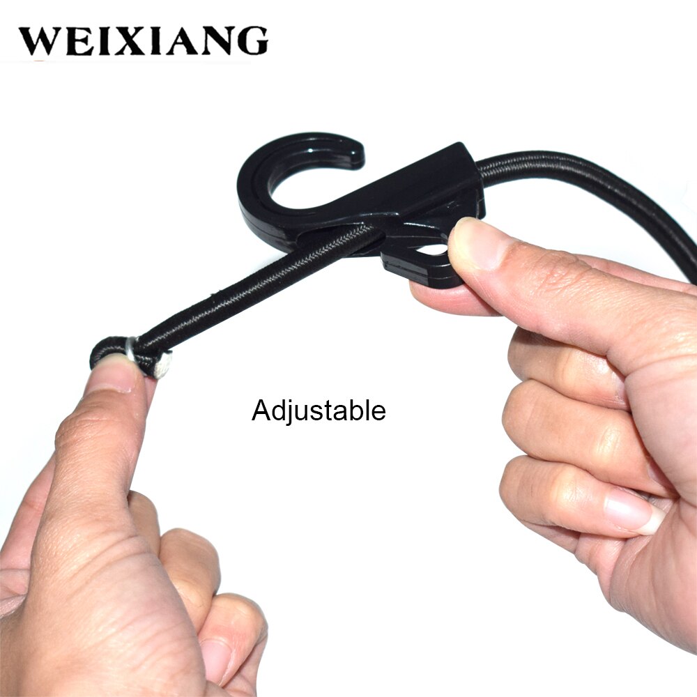 Cuerda elástica fuerte para atar, cinturón de amarre de equipaje de carga, correas de amarre para motocicleta, SUV, coche, techo de carga, Camping al aire libre, negro