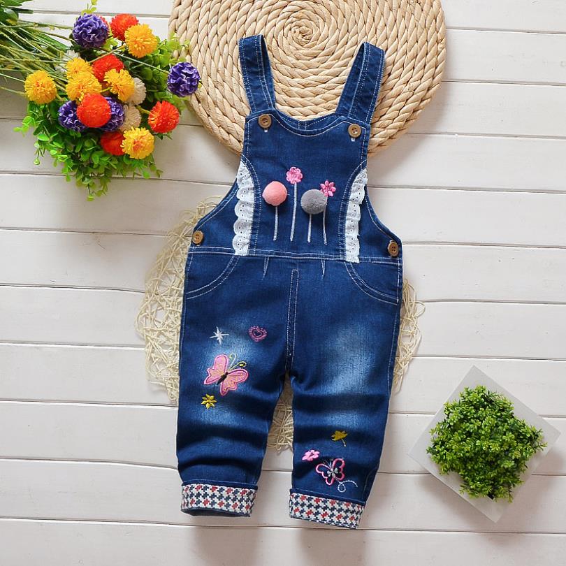 Kinderen Denim Overalls Broek Kinderen Brief Cartoon Peuter Bebe Jeans Herfst Broek Voor Baby Meisje Jongen Kleding Baby Romper 3T: 1 / 9m