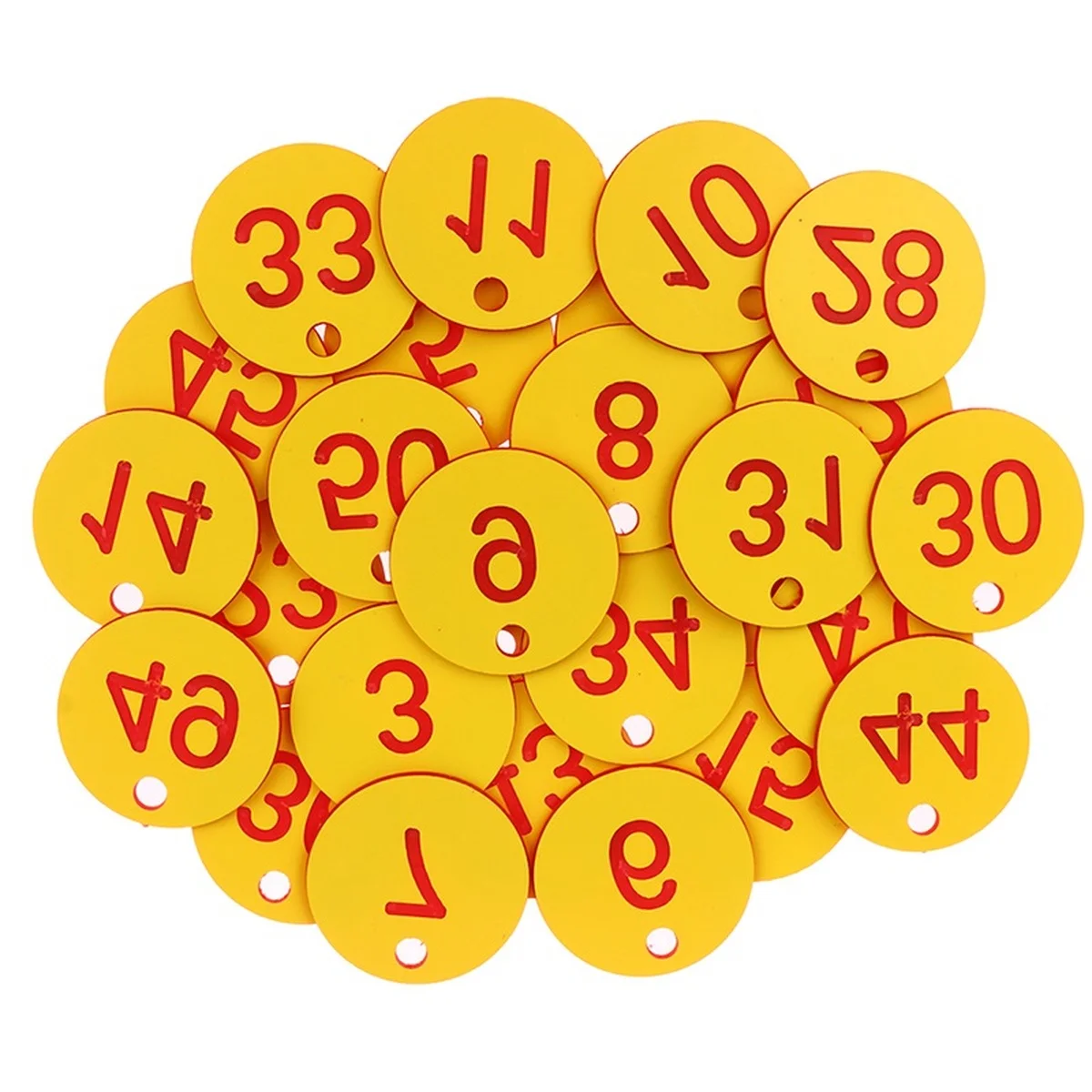 Étiquettes de ruche pour bétail et apiculture, signe numéroté, ensemble d'outils de jardin, équation rouge, marché, boîte d'accouplement, , attro, 1-100: YELLOW