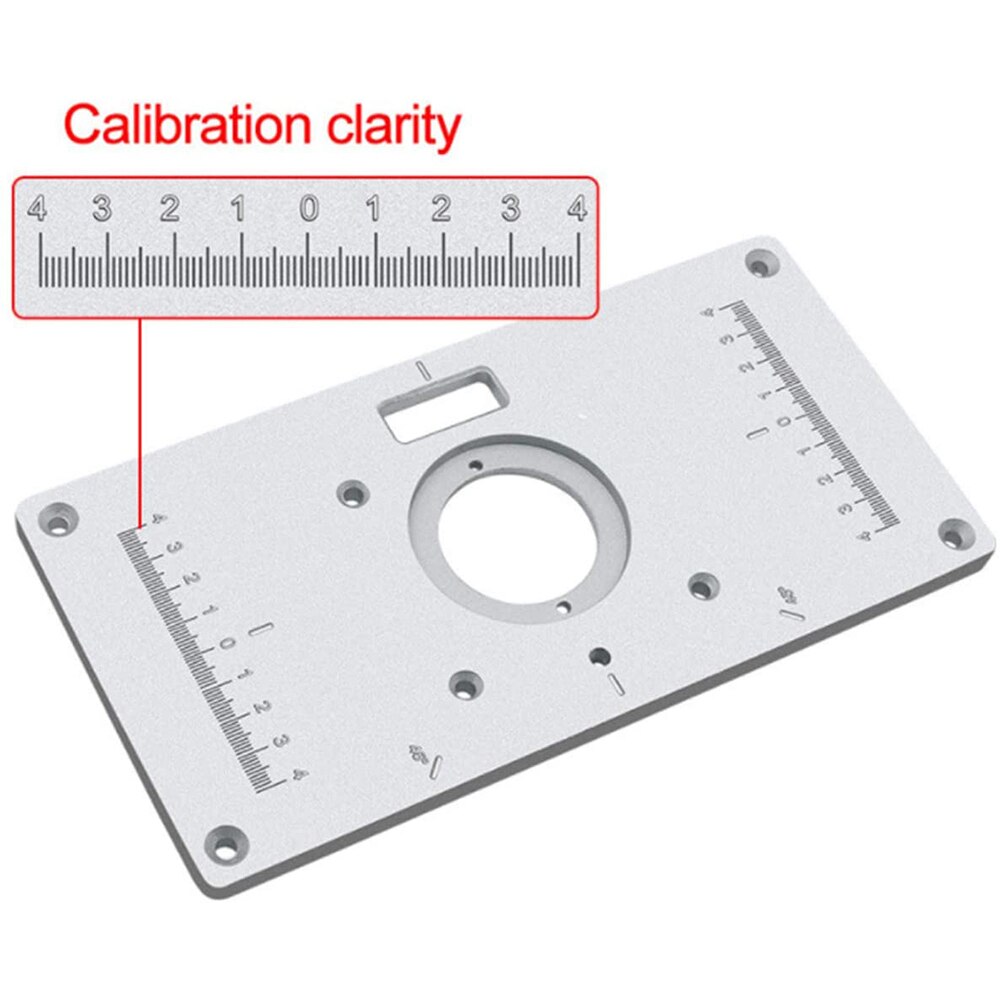 Aluminium fräs universalbord för träbearbetningsbänkar trä trimmerplatta 235 x 120 x 8mm rings trimmerplatta insättningsplatta