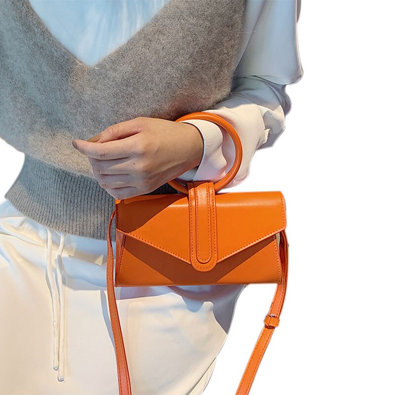 Dames casual pu leren crossbody tas magnetische gesp eenvoudige schoudertas kleine frisse messenger bag dames crossbody tas