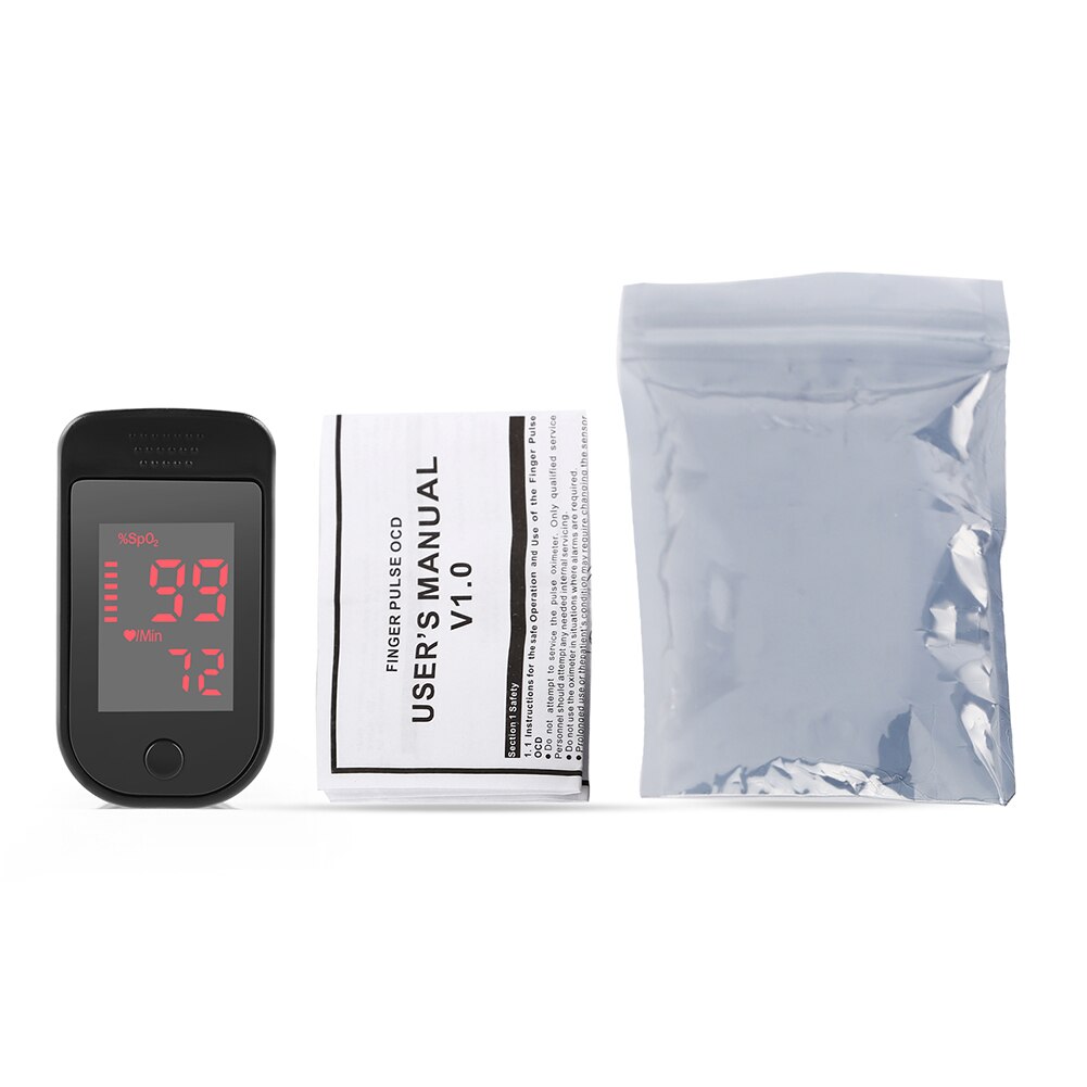 Fingertip Pulse Oximeter LED Digital Display for Gauging Pulse Rate Blood Oxygen Saturation Ward Monitoring