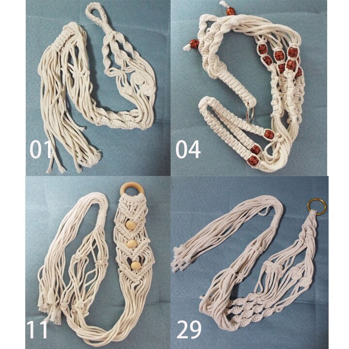 100% handmade macrame plant hanger flower pot baskets hanging net cotton for home wall year decoration Vertical garden