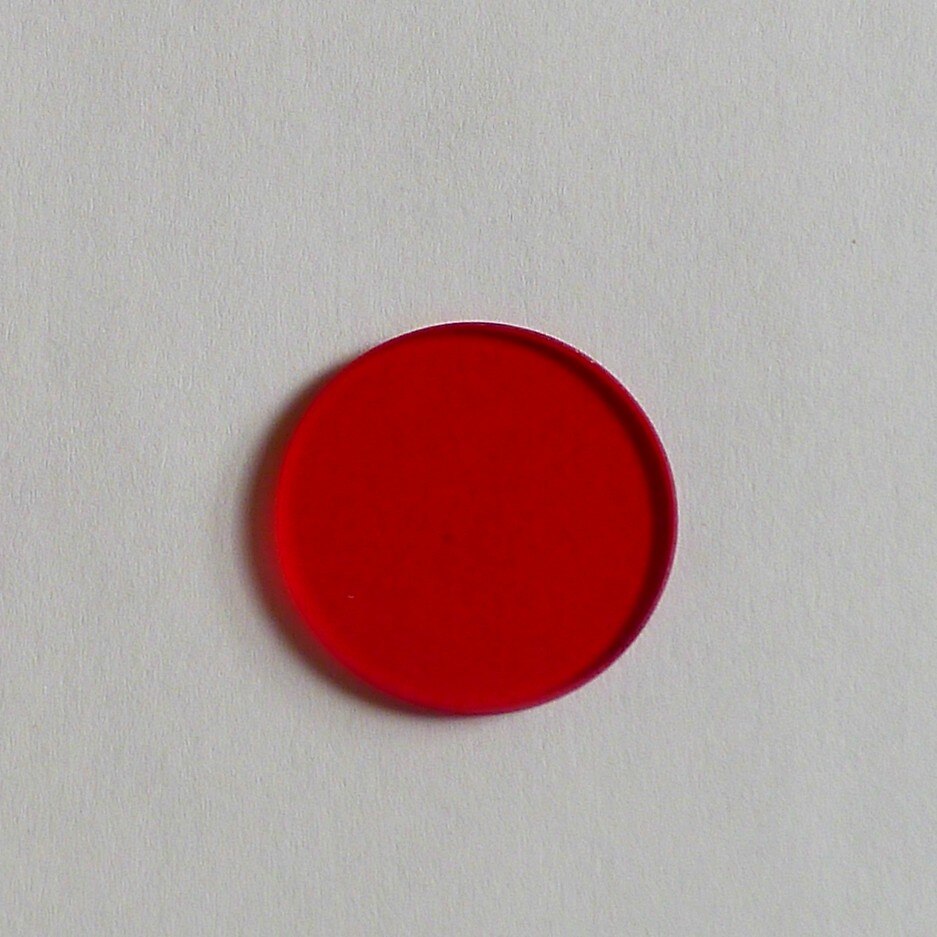 Cut-off Optical Filter Red Wave Glass 25*2mm after 600 Nm of HB600 Long Wavepass