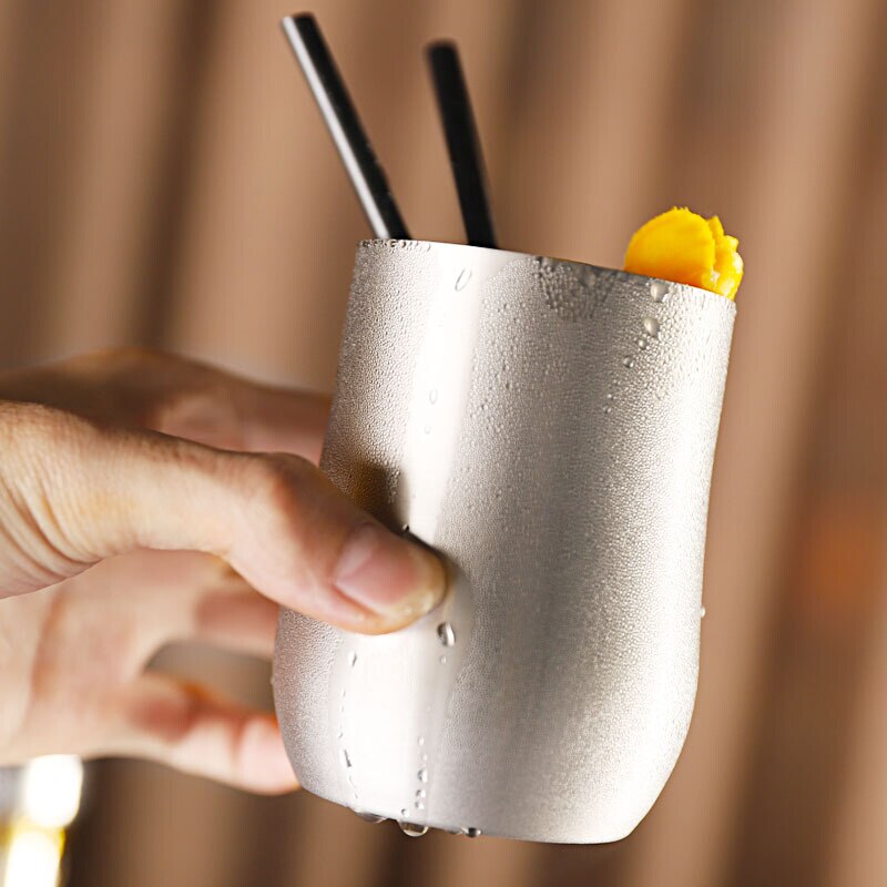 Rustfrit stål krus metal rejse krus tumbler pint briller kopper udendørs camping drikker kaffe te øl