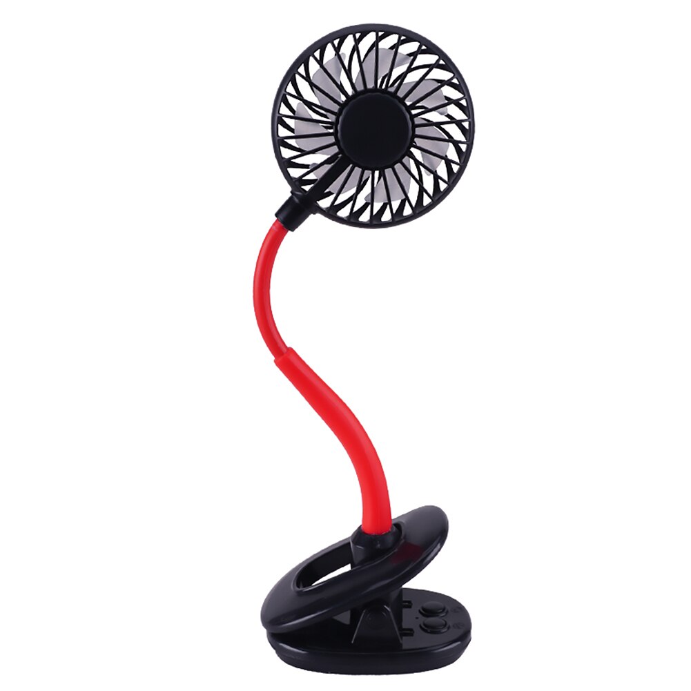 Mini Aromatherapy Clip Fan USB Rechargeable Portable Electric Ventilator: Black