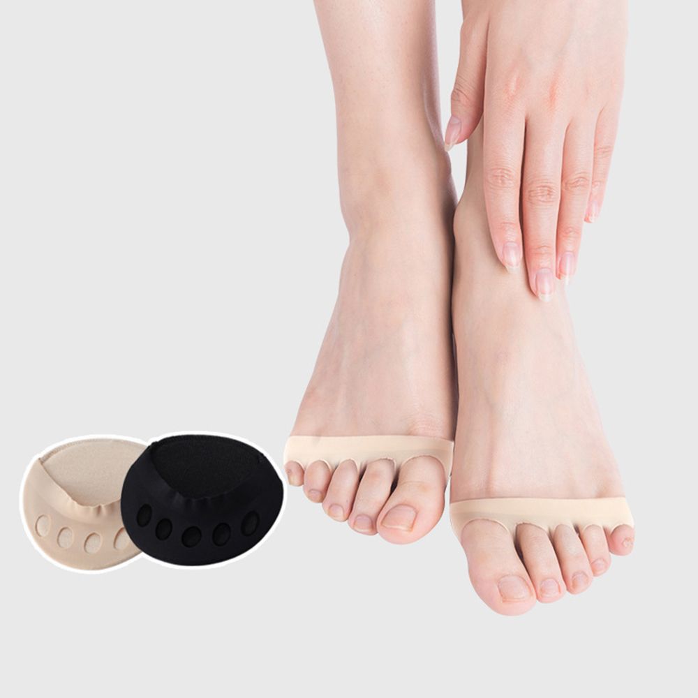 1 Paar Anti Slip Half Inlegzolen Voor Vrouwen Hoge Hak Schoenen Vijf Tenen Voorvoet Pads Gemak Pijn Masseren Sok Pad teen Insert Inlegzolen