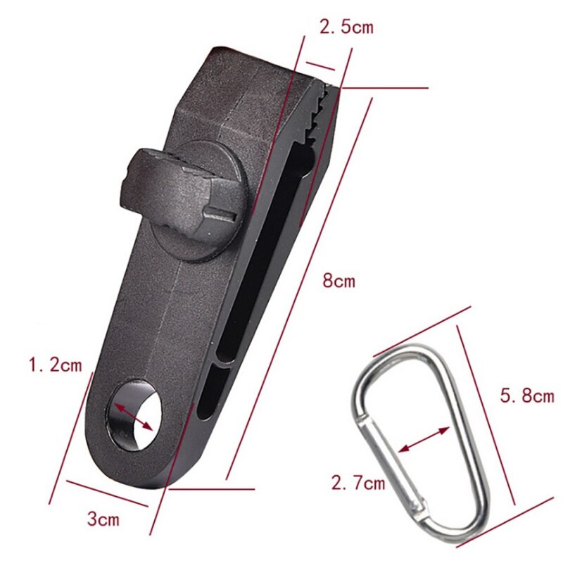 1/5/10Pcs Tent Awning Canopy Clamp Tarp Clip Snap Canvas Anchor Gripper Jaw Grip Trap Tighten Outdoor Camp Hike Tools M