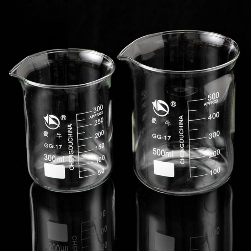 25ml zu 200ml Labor Messbecher transparent Borosilikatglas Becher mit Absolvierte Skala für Labor Chemie Ausrügestochen
